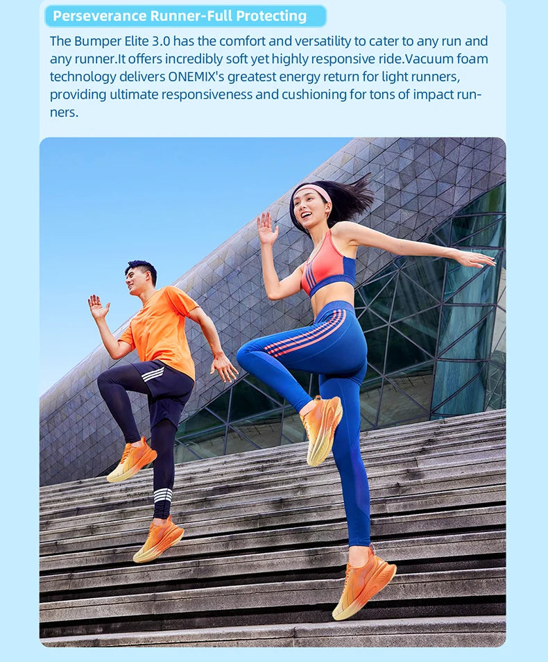 Zapatillas de running ONEMIX New Cushioning para hombre, aptas para corredores pesados, deportivas con cordones para mujer, antideslizantes, de exterior, deportivas para hombre