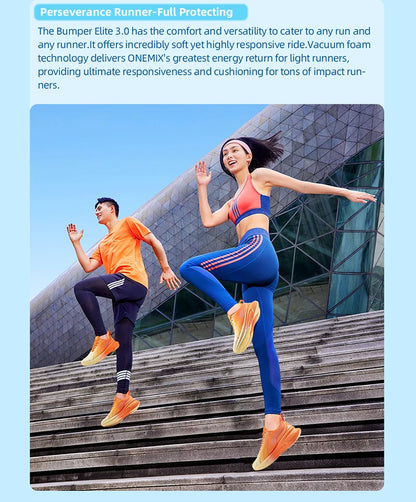 Zapatillas de running ONEMIX New Cushioning para hombre, aptas para corredores pesados, deportivas con cordones para mujer, antideslizantes, de exterior, deportivas para hombre