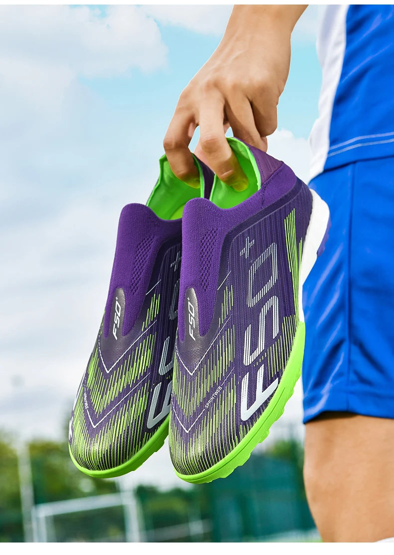 New Men's Football Boots Turf Comfortable Cleats Futsal Non Slip Soccer Shoes Sport Ultralight Fg Grass Indoor Adult Non-Slip