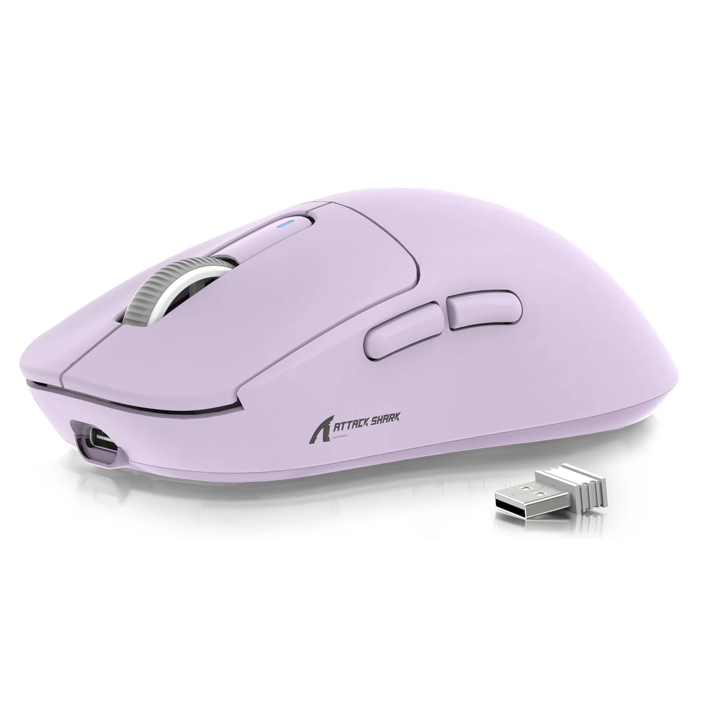 Ratón gaming inalámbrico ATTACK SHARK X3, ratón ergonómico para PC de 49g, tres modos, sensor óptico PAW3395 de 26K DPI, botones programables
