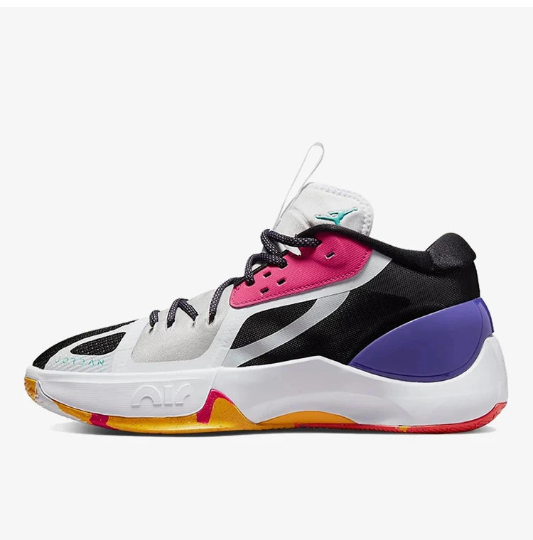 Sapatilhas de basquetebol Nike Jordan genuínas para homem, confortáveis, com amortecimento de impacto, cano médio e design prático DH0248-130
