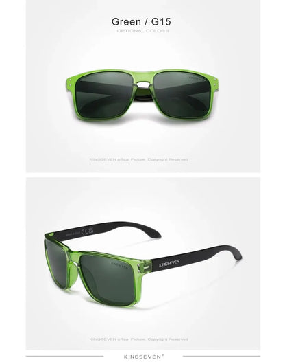 KINGSEVEN Rectangle Retro TR90 Polarized Sunglasses Women Men Cycling UV400 Climbing Glasses Anti-glare Outdoor Sports Eyewear