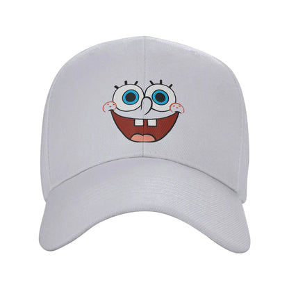 Cappellino da baseball Spongebob con grande volto sorridente, modello "Sun", stile retrò "Trucker" primaverile y2k per coppie, donne, tennis, skate e baseball