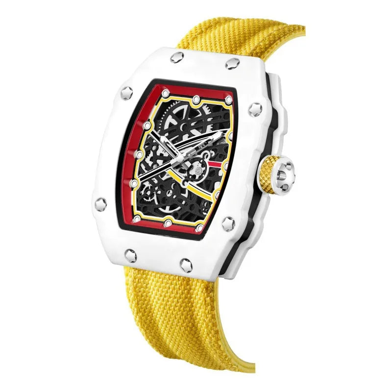Nuovo orologio da uomo al quarzo ultra sottile a forma di tonneau, best seller di moda, orologio da uomo di marca, orologio di lusso al quarzo