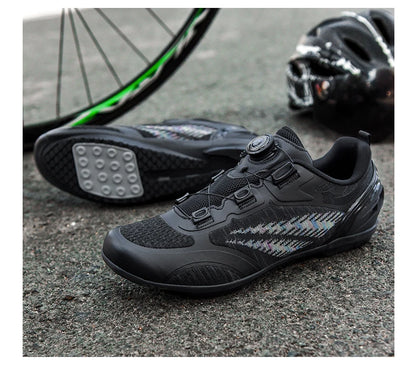 Sapatos de ciclismo MTB para homem e mulher T03 roxos respiráveis, de velocidade, autoblocantes, para ciclismo de estrada, corrida ao ar livre e treino