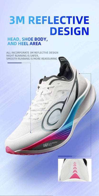 QIAODAN Feiying PB3 Enhanced Edition Professional Marathon Carbon Plate Running Shoes 2025 Men's Sneakers QDB023251299T