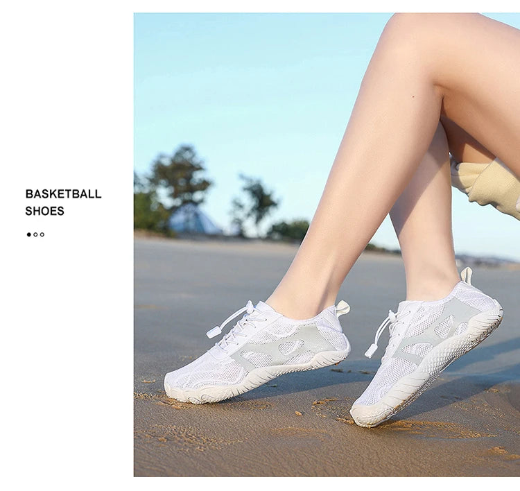 Unisex Wide Toe Barefoot Water Shoes Quick Dry Breathable Soft Sole Beach Aqua Shoes Lightweight Swimming Water Sports Sneakers