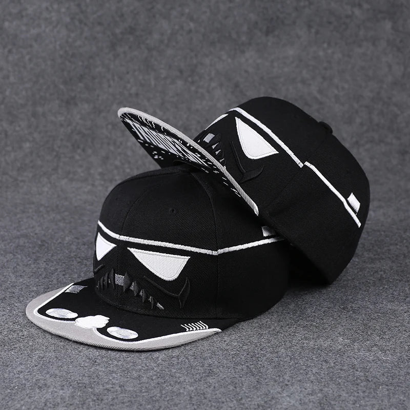 Men's Letter Embroidery Tide All-Match Flat Brim Baseball Cap Ladies Summer Hip-Hop Hat Outdoor Shade Adjustable Peaked Cap