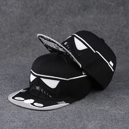 Men's Letter Embroidery Tide All-Match Flat Brim Baseball Cap Ladies Summer Hip-Hop Hat Outdoor Shade Adjustable Peaked Cap