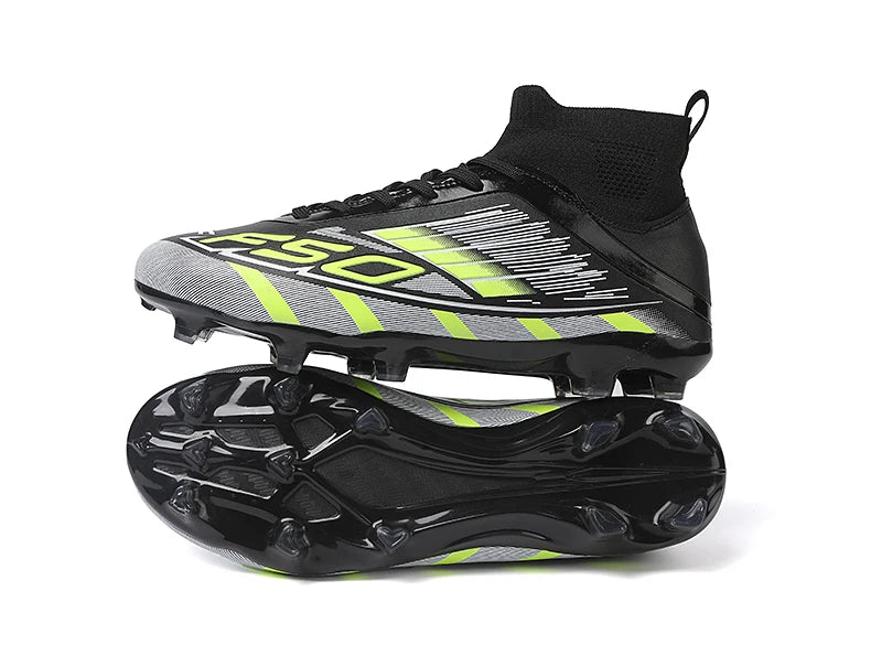New Men's Football Boots Non-Slip Boys Grass Cleats High-Quality Match Soccer Shoes Hot-Selling Sneakers Outdoor High-Top Light
