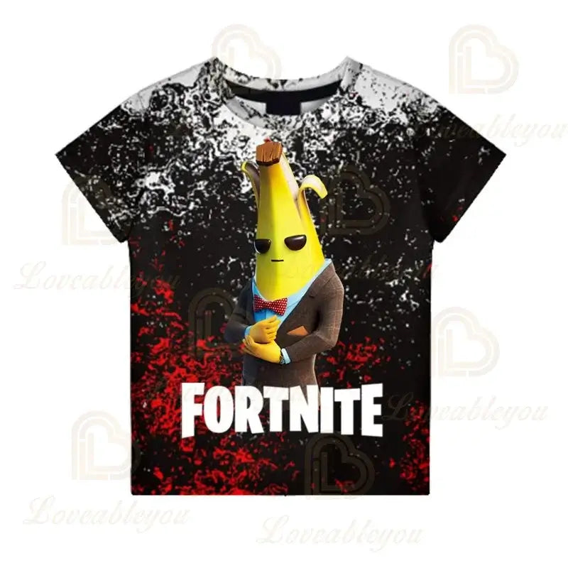 Camiseta Battle Royale Fortnite Victory para niños, tops para niñas y niños, camisetas Harajuku infantiles 3D, NUEVO DISEÑO 2025