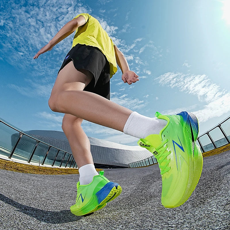 Running Shoes Carbon Plate Specialty Marathon Men's Sports Mesh Breathable Lightweight Women's Athletic Non-Skid Sneakers