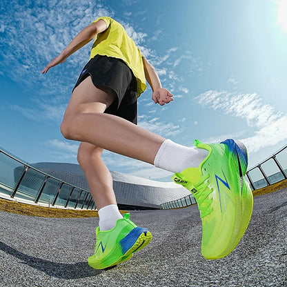 Running Shoes Carbon Plate Specialty Marathon Men's Sports Mesh Breathable Lightweight Women's Athletic Non-Skid Sneakers