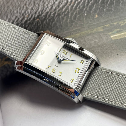 New MERKUR NH05 Rectangle Retro Casual Watch for Men Business Series Automatic Chorded Watch Sapphire White Watch