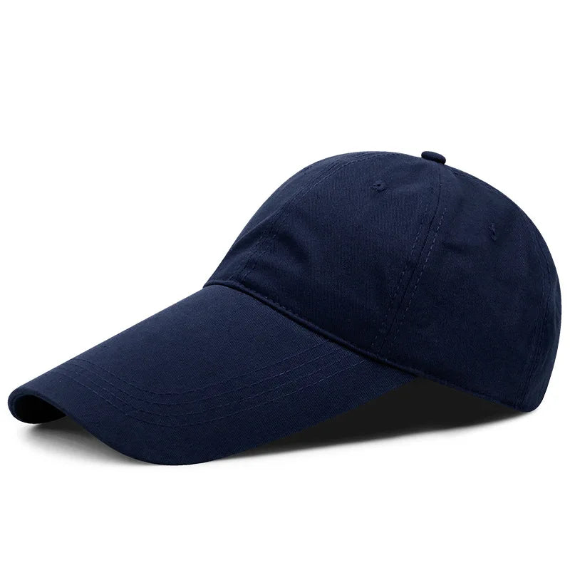 Peaked Hat Spring Summer 14cm Long Brim Sunscreen Fishing  Men Women Street Sunshade Outdoor Adjustable Cotton Golf Cap Trucker
