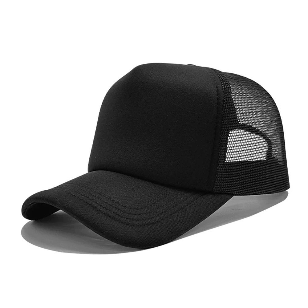 Unisex-Kappe, lässige, einfarbige Mesh-Baseballkappe, verstellbare Snapback-Kappen für Damen und Herren, Hip-Hop-Trucker-Kappe, Streetwear, Dad-Hat