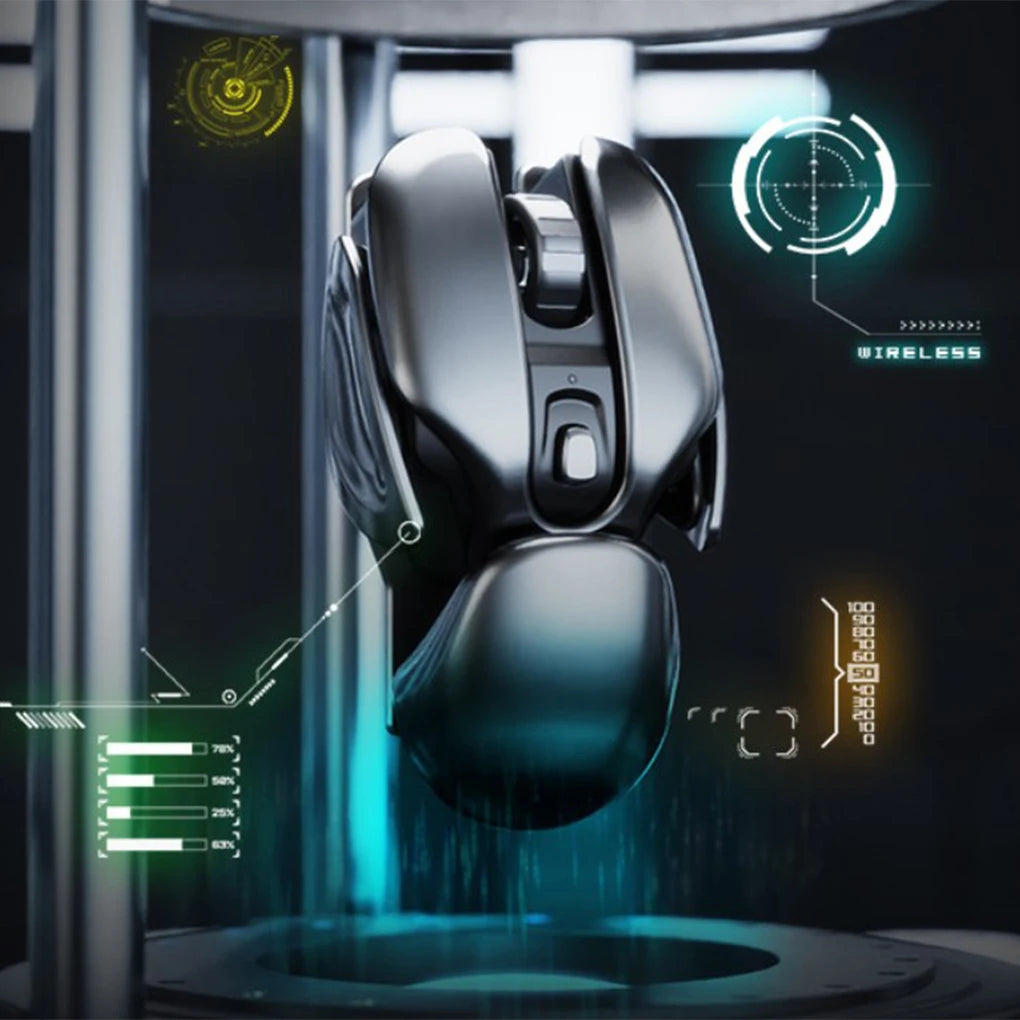 Rechargeable Mute Wireless Mouse USB Ergonomics Metal Receiver Desktop Waterproof Gaming Mice PC Laptop Tools
