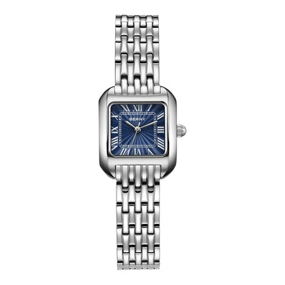 BERNY Luxury Brand Women's Watch New In High Quality S/S Square Ladies Quartz Watches Fashion Elegant Business Wristwatch