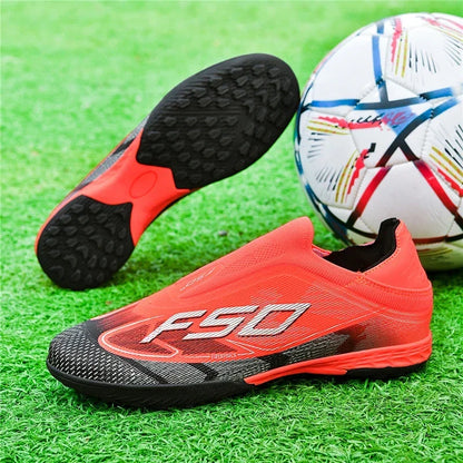 Nouvelles chaussures de football pour hommes, chaussures de sport, chaussures de football de haute qualité, ultralégères, chaussures de futsal, haute tige, respirantes, antidérapantes, pour match en extérieur