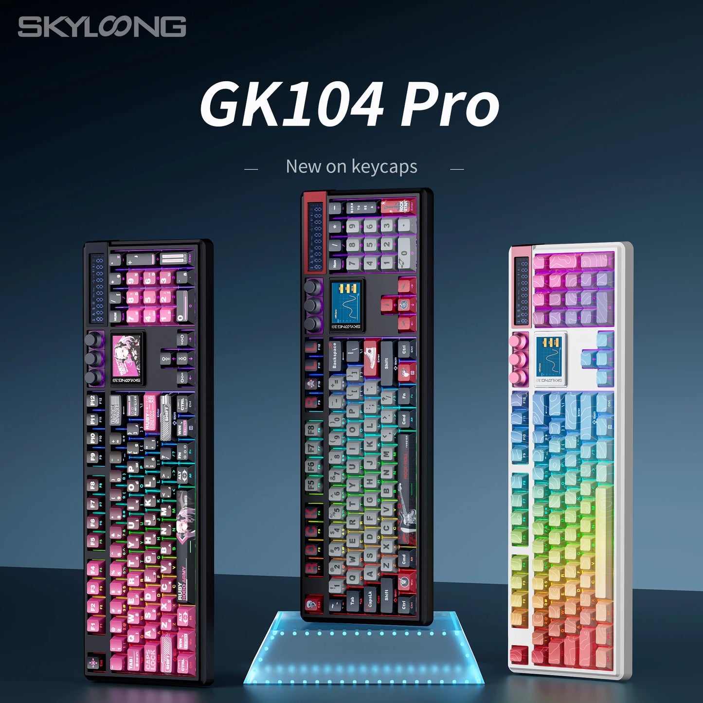 SKYLOONG GK104 Pro Wireless Mechanical Keyboard 100% Custom Keyboard Hot-Swappable Low-noise Switch for PC Gamer Office Accessories