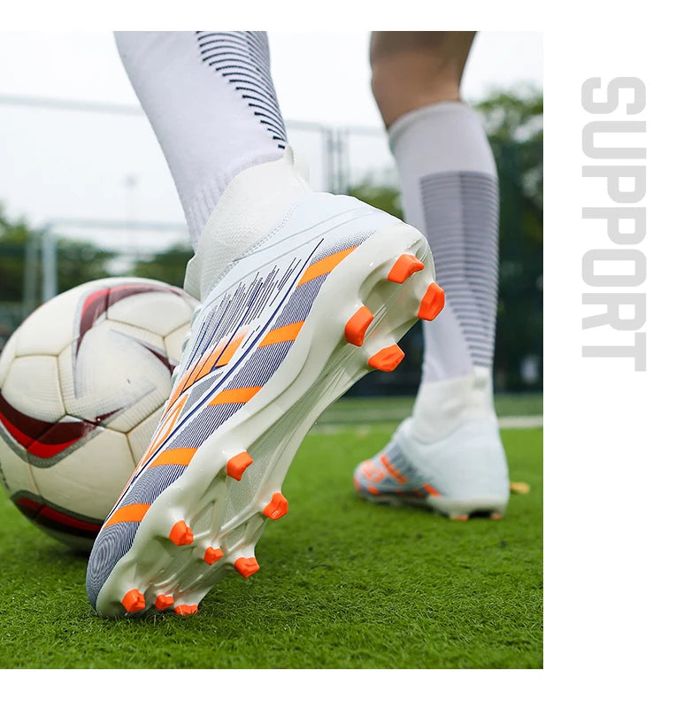 New Men's Football Boots Non-Slip Boys Grass Cleats High-Quality Match Soccer Shoes Hot-Selling Sneakers Outdoor High-Top Light