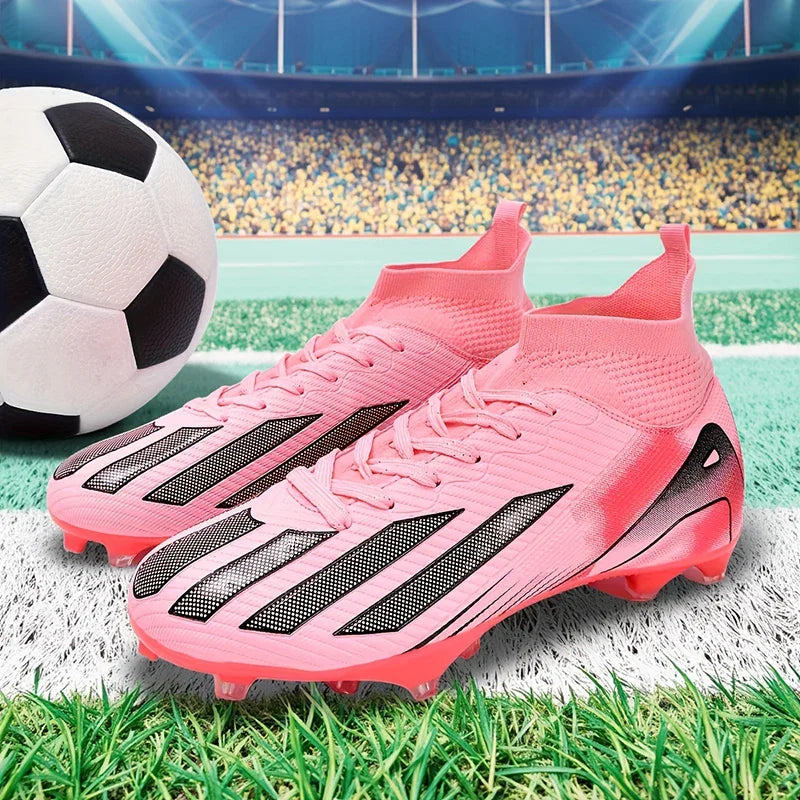 Chuteiras de futebol para homem e rapaz, ultraleves, profissionais, antiderrapantes e confortáveis, para treino e jogo em relva