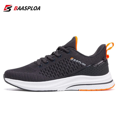 Baasploa Herren-Laufschuhe, neue atmungsaktive Mesh-Sport-Sneaker, Übergrößen 41-48, klassische Freizeitschuhe für Herren, rutschfest, Outdoor-Komfort