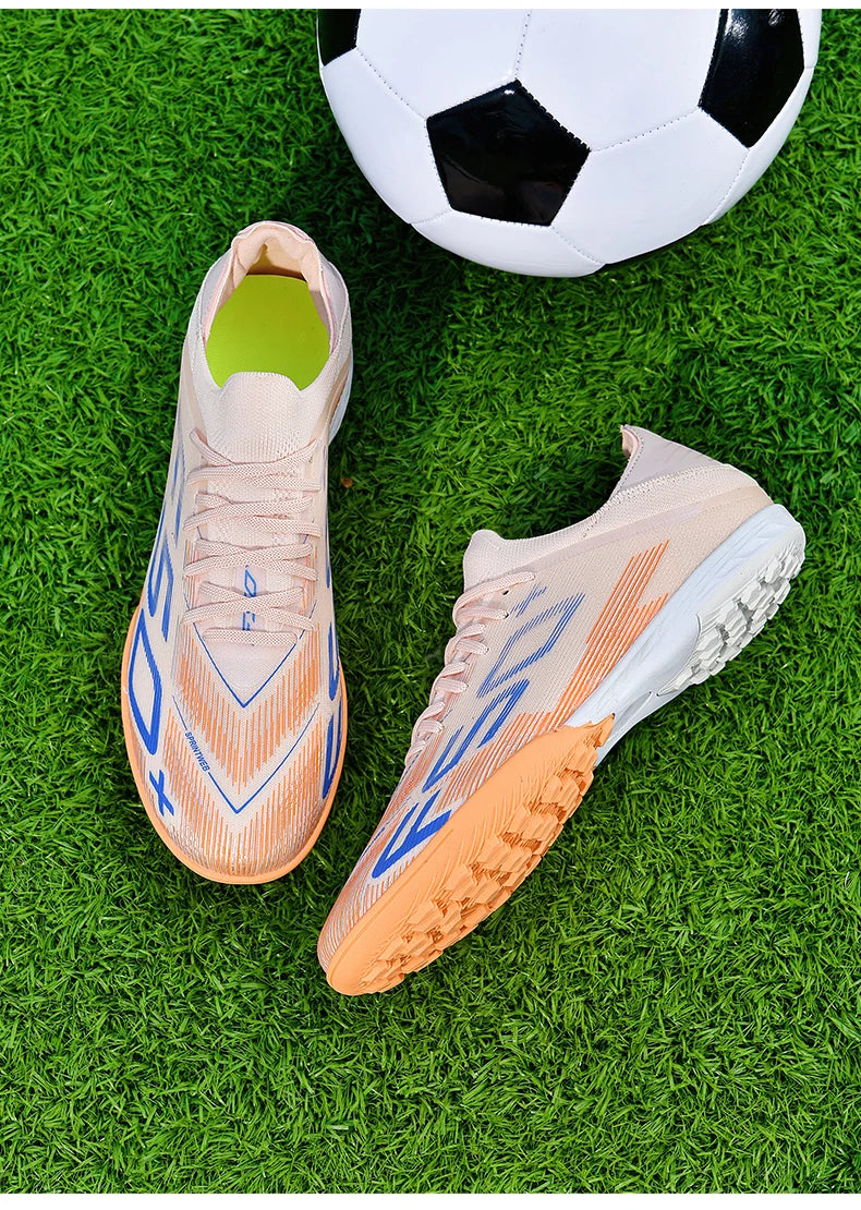 Męskie trampki z kolcami do trawy – wysokiej jakości buty piłkarskie do futsalu i piłki nożnej, antypoślizgowe, do użytku w pomieszczeniach, bestsellerowe, z wysoką cholewką, do użytku na zewnątrz