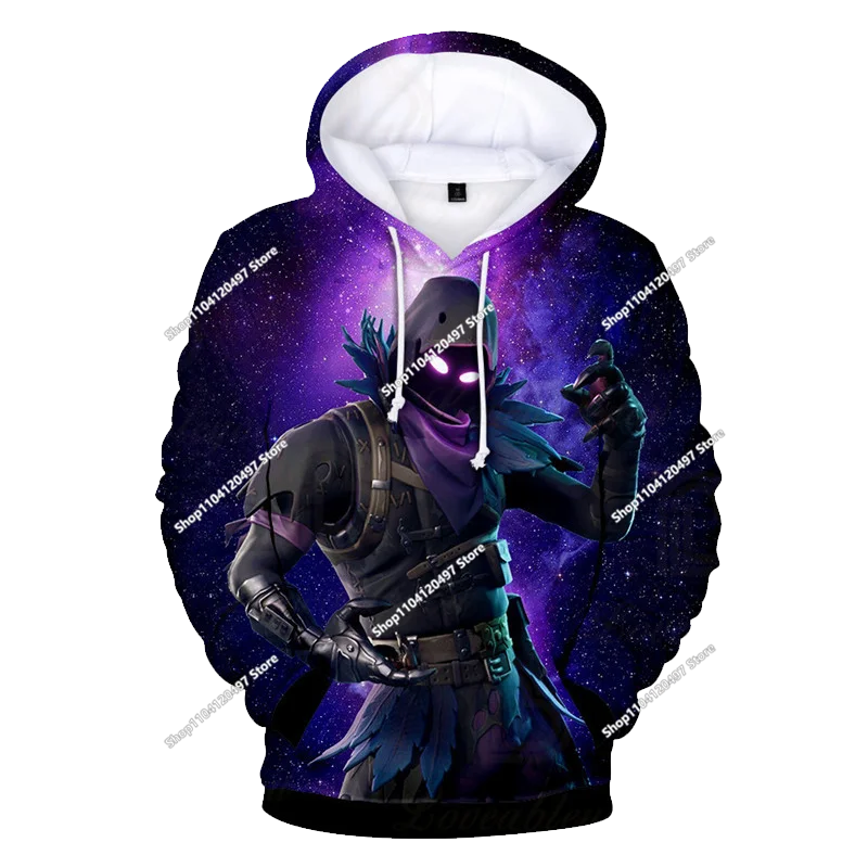 Camisola com Capuz Infantil de Outono — T-shirt Hoodie Fortnite Nova, Roupa Casual Confortável para Crianças, Estilo Streetwear