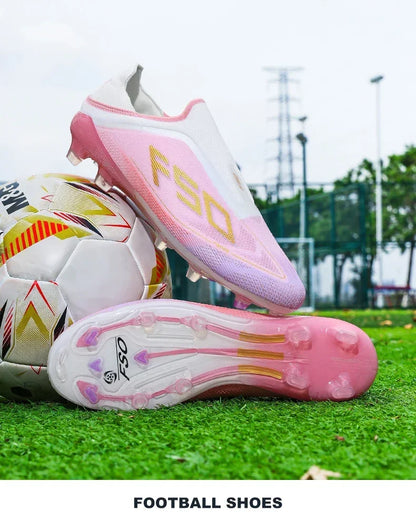New Men's Soccer Shoes Grass Cleats High-Quality Match Outdoor Football Boots Non-Slip Boys Sneakers Hot-Selling High-Top Light
