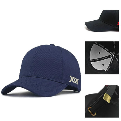 Baseballkappe „Big Head“ in Übergröße, 100 % Baumwolle, für Männer und Frauen geeignet, verstellbar, Dad-Cap, Oversize, 58–60 cm, 61–65 cm