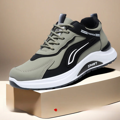 Modne męskie buty sportowe w koreańskim stylu, sznurowane, casualowe, do biegania, wygodne, oddychające, z grubą podeszwą