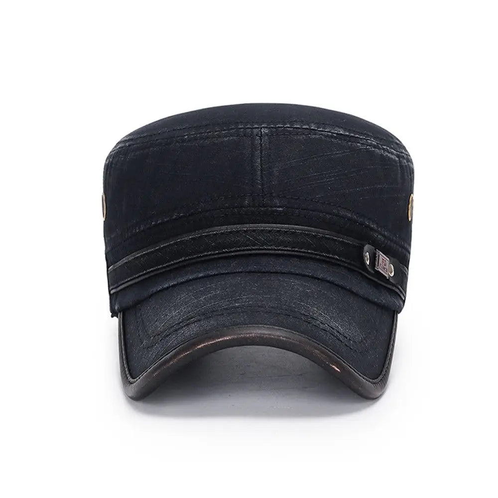 Fashion Men Peaked Cap Spring Summer Breathable Baseball Cap Adjustable Casual Cadet Hat High Quality Cotton Sun Cap