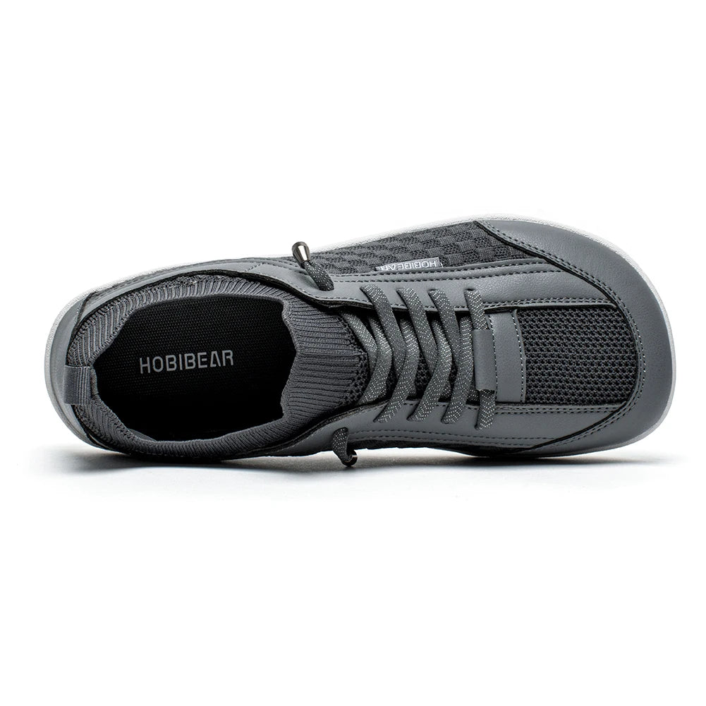 HOBIBEAR Men Barefoot Shoes Women Slip-On Wide Toe Walking Sneakers | Zero Drop Sole | Lightweight Breathable Minimalist Shoes