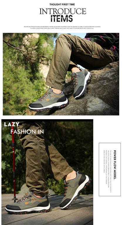 Men's EVA Hiking Shoes Waterproof Anti-Slip Leather Outdoor Sports Shoes for Camping Running Jogging 2025 New