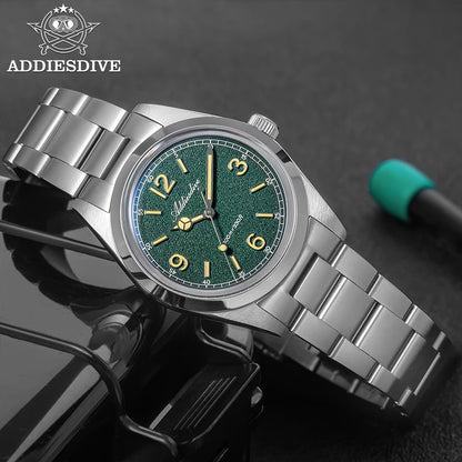 ADDIESDIVE 36mm Orologio da uomo in offerta AD2518, vetro bombato, acciaio inox 316L, impermeabile 100m, al quarzo