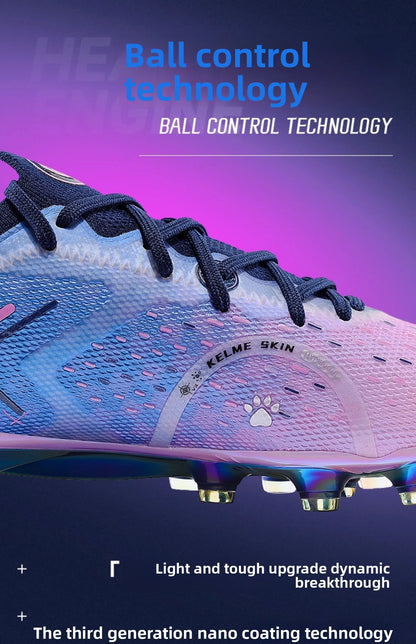 KELME FG Profi-Fußballschuhe mit langen Stollen für Naturrasen, professionelle Fußballschuhe für Wettkämpfe, rutschfeste Indoor-Fußballschuhe