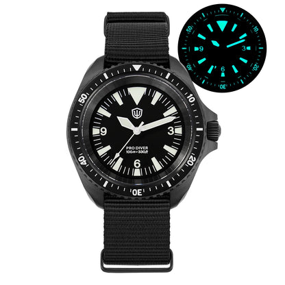 Reloj de lujo Watchdives WD1980 V3 con movimiento de cuarzo VH31 de segundero fluido, cristal de zafiro con revestimiento AR, resistencia al agua 10Bar, reloj para hombre