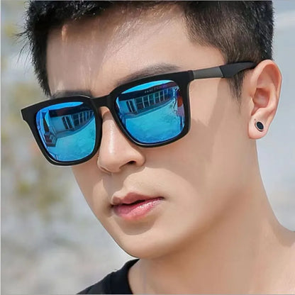 Korean Style Sunglasses Men Women Outdoor Square Sunglasses Driving Mercury Sunscreen Glasses Lens UV400
