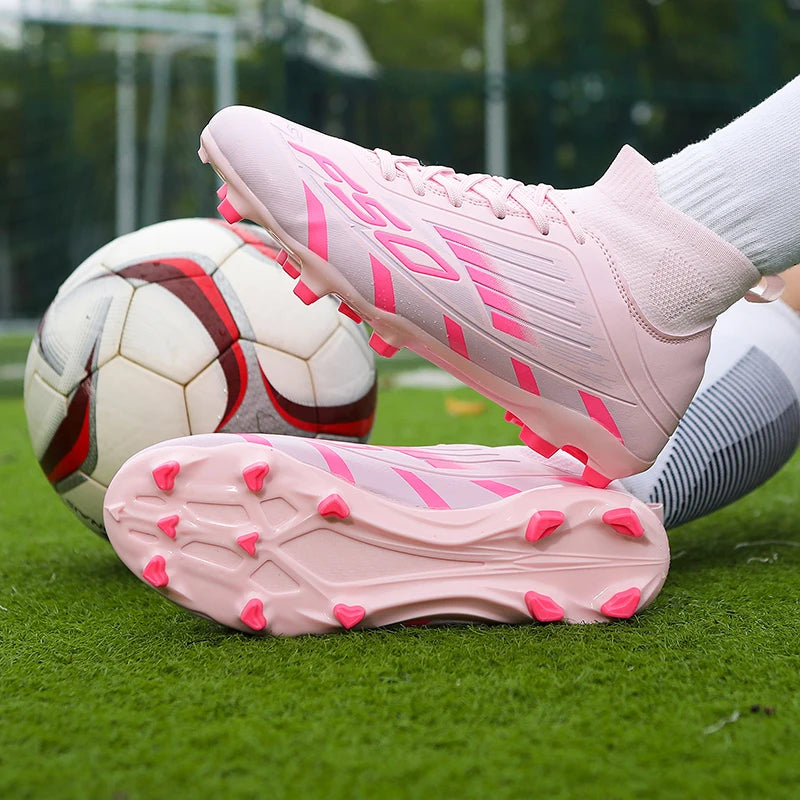 New Men's Football Boots Non-Slip Boys Grass Cleats High-Quality Match Soccer Shoes Hot-Selling Sneakers Outdoor High-Top Light