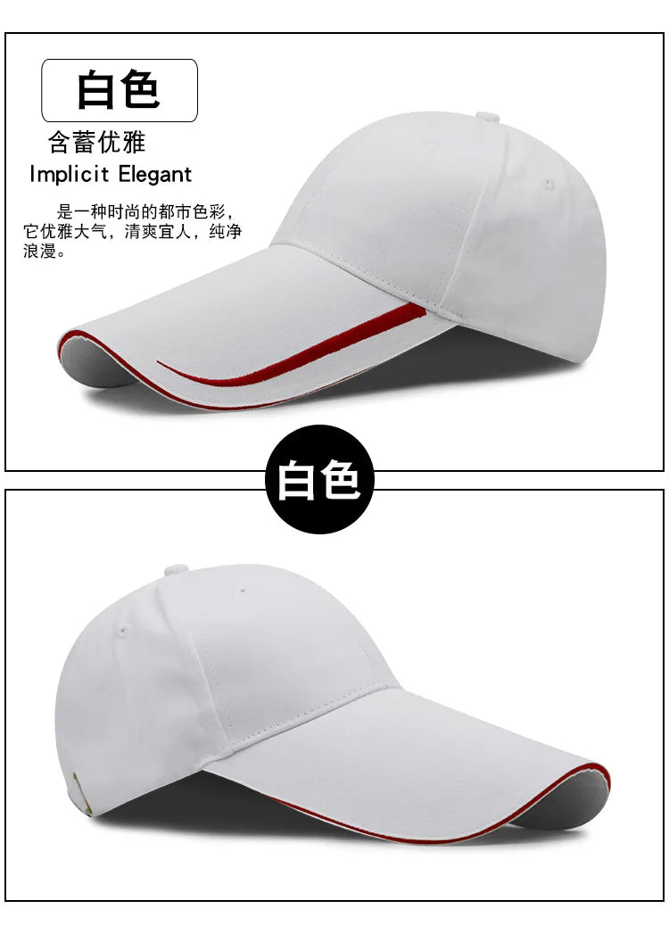 Peaked Hat Spring Summer 14cm Long Brim Sunscreen Fishing  Men Women Street Sunshade Outdoor Adjustable Cotton Golf Cap Trucker