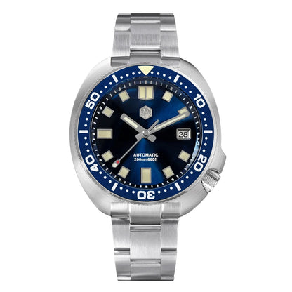 San Martin Turtle Men's Diver Watch 44mm NH35 Automatic Mechanical Wristwatch Sapphire Waterproof 200m Luminous Watches SN0047