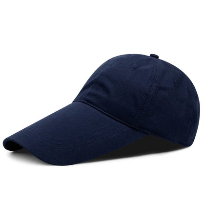 Peaked Hat Spring Summer 14cm Long Brim Sunscreen Fishing  Men Women Street Sunshade Outdoor Adjustable Cotton Golf Cap Trucker