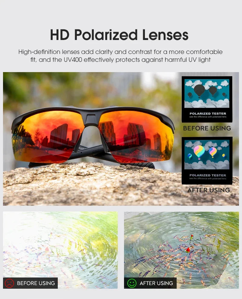 SCVCN-Polarized Cycling Glasses Running Sunglasses UV Protection Bicycle Sports MTB Road Bike Eyewear for Women Cycle Goggles