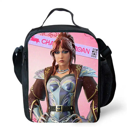 Sacos de Almoço para Crianças, Sacos de Piquenique Escolares Cartoon Fort-nite para Meninas e Meninos, Sacos de Almoço Térmicos para Crianças, Portáteis e Leves