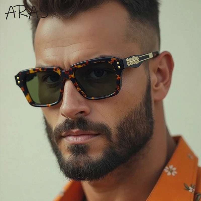 Polarized Classic Square Sunglasses Men 2026 Luxury Brand Steampunk UV400 Driving Sun Glasses For Male Trendy Small Frame Shades