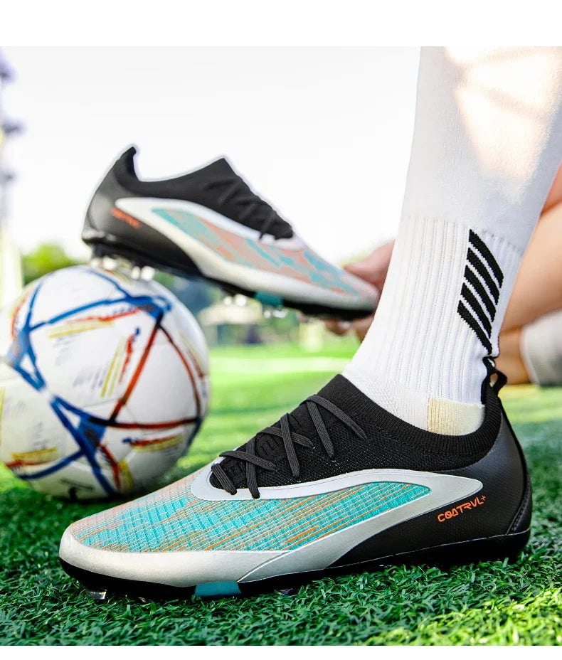 New Men Football Boots Sport Adult Long Spikes Soccer Shoes Training Outdoor Cleats Breathable Non Slip Boys Match Comfortable