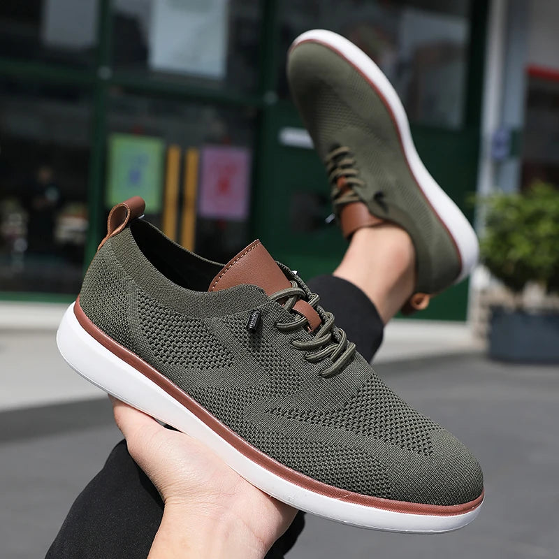 Mocasines deportivos de malla para hombre, calzado antideslizante de corte bajo, zapatos casuales deportivos, superventas, zapatos de diseño 2025