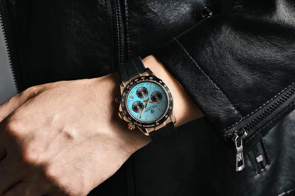 Novo Original PAGANI DESIGN PD-1664 Relógio de Pulso de Luxo para Homem, Movimento de Quartzo Japonês VK63, Safira, Cronógrafo Resistente à Água, Dourado
