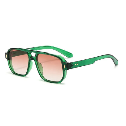 Retro Double Beam Sunnies HD Leopard Print Eyewear Unisex Polarized Sunglasses Waterproof Lightweight Anti-UV Glasses Outdoor